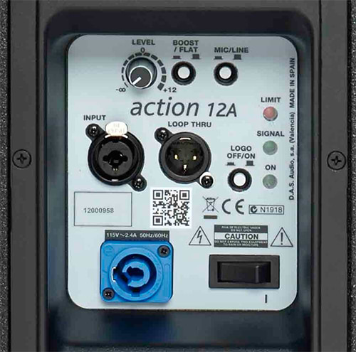 רמקול מוגבר מקצועי Action 15A של DAS
