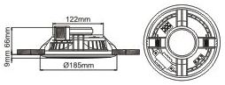 HSR109-6T רמקול קיר/תקרה שקוע עגול 6.5