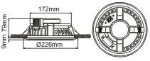 HSR109-8T רמקול קיר/תקרה שקוע עגול 8