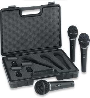 מארז שלישיית מיקרופונים דינמיים תוצרת BHERINGER XM1800S