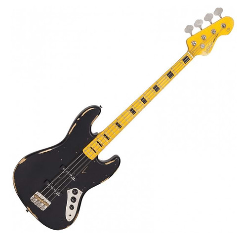 VJ74 Distressed Black גיטרה בס בגימור שחור משופשף מבית Vintage