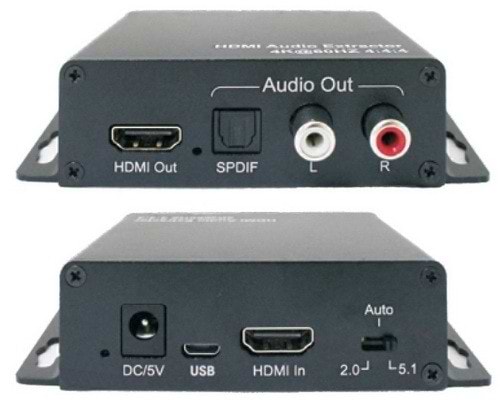 ממיר HDMI ל- HDMI + אודיו אופטי S/PDIF ברזולוציה גבוהה במיוחד
