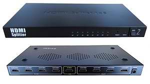 מפצל HDMI מוגבר ל-8 מסכים תומך ב- 4K@30hz + 3D