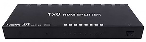 מפצל HDMI 2.0 מקצועי מוגבר ל-8 מסכים תומך ב- 4K@30hz + 3D