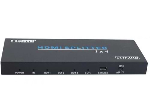 מפצל HDMI 2.0 מקצועי מוגבר ל-4 מסכים תומך ב- 4K@30hz + 3D