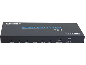 מפצל HDMI 2.0 מקצועי מוגבר ל-4 מסכים תומך ב- 4K@30hz + 3D
