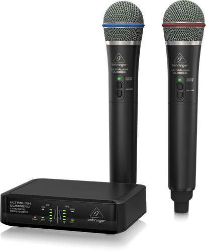 ULM302MIC מערכת זוג מיקרופונים אלחוטיים + מקלט ULM300RS דו ערוצי מבית Behringer