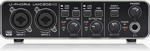 UMC202HD כרטיס קול 2 כניסות משולבות מבית Behringer