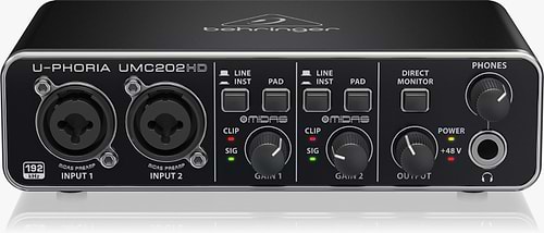 UMC202HD כרטיס קול 2 כניסות משולבות מבית Behringer