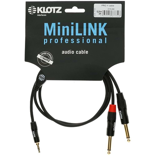 KY5 MiniLink PRO כבל PL כפול ל-Aux איכותי באורך 1.5 מטר מבית Klotz