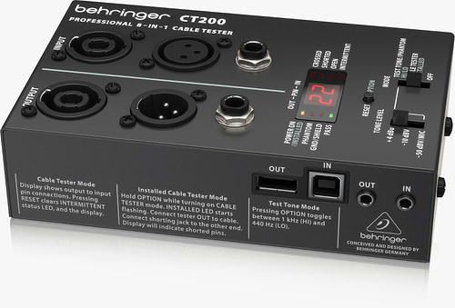 CT200 יחידת בדיקת כבלים ניידת של Behringer