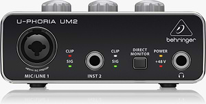 UM2 כרטיס קול 2 ערוצים איכותי מבית Behringer