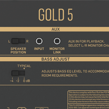 GOLD 5 מוניטור אולפני איכותי במיוחד בקוטר 5
