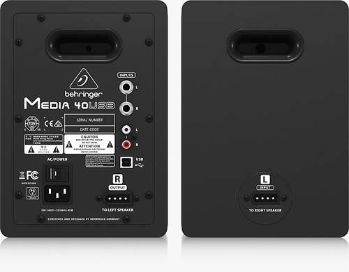 MEDIA 40USB זוג מוניטורים אולפניים ברזולוציה גבוהה מבית Behrinfer