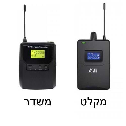 UHF מערכת מיקרופון אלחוטי קומפקטית לווידאו של ICM