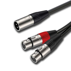 RORAYC610L02 כבל מפצל XLR - זכר לשתי נקבות של Roxstone