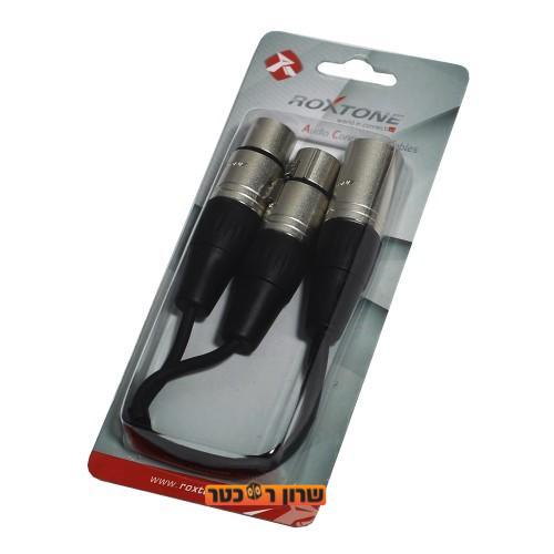 RORAYC610L02 כבל מפצל XLR - זכר לשתי נקבות של Roxstone