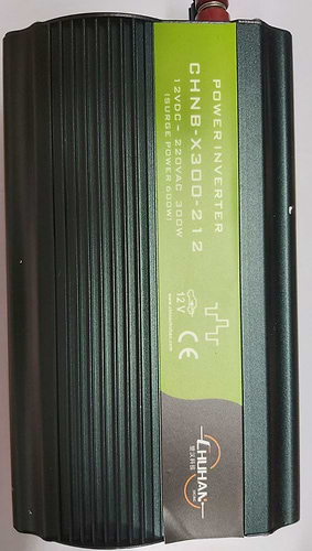 שנאי ממיר מתח לרכב מ12V למתח 220V בהספק של 300W