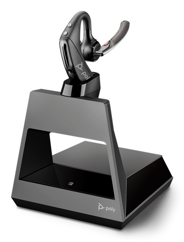 VOYAGER 5300 מערכת ראש עם מיקרופון ואוזניה המתממשקת עם כל מערכת הגברה. של Poly