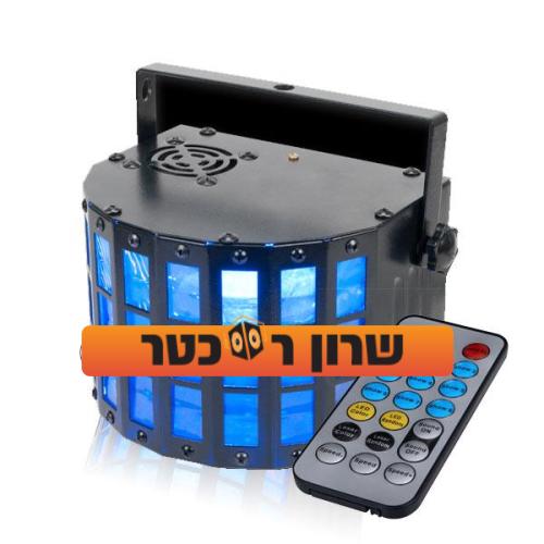 MINI DERBY פנס אפקט קומפקטי עם 9 לדים צבעוניים 1 וואט כל אחד של Excelighting
