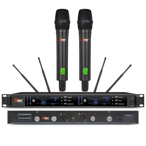 זוג מיקרופונים UHF מקצועי  IU-1008