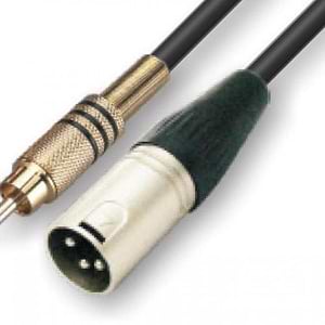 YCC032L10 כבל RCA-XLR זכר מאוזן באורך 10 מטר של Roxtone