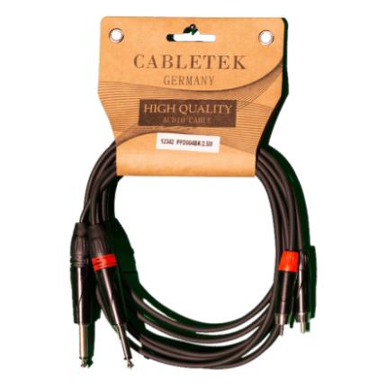 PD004/2.5M כבל זוג - PL לזוג - RCA באורך 2.5 מטר של Cabletek