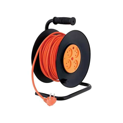 HYCR25 גלגלת כבל חשמל 4 שקעים באורך 25 מטר של Switch