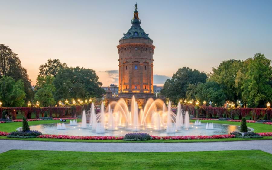Water Tower at dusk, Mannheim, Germany