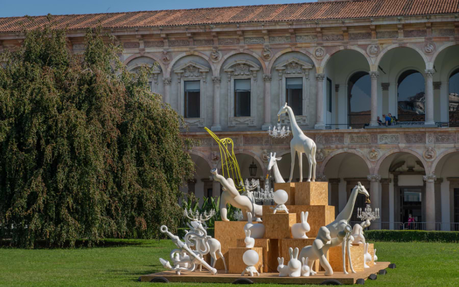 Open-air exhibition at Design Week, Milan, Italy