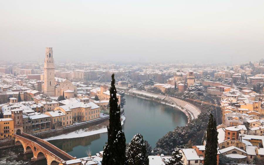 View on the city of Verona, Italy