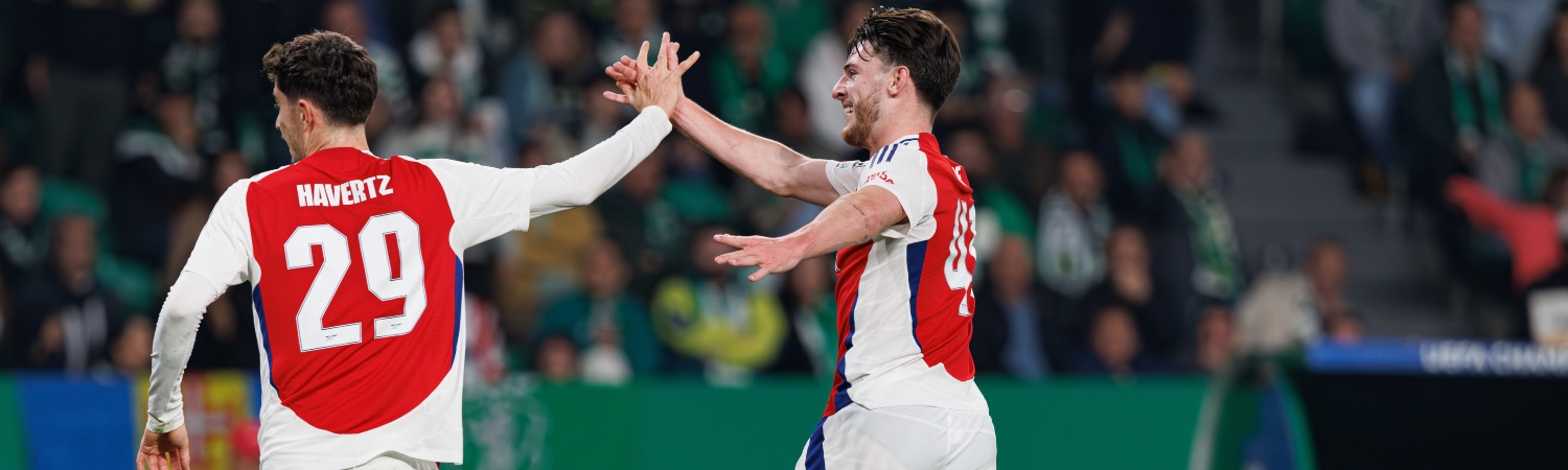 Arsenal FC celebrando Kai Havertz, Declan Rice