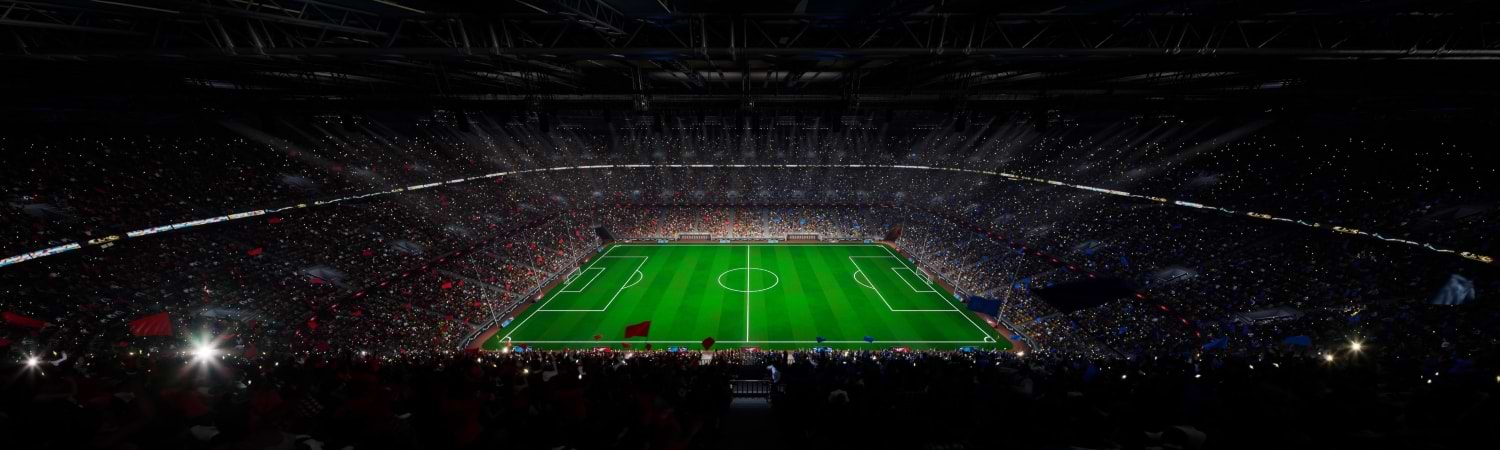 estadio de futbol foto area tomada de noche previa apartido