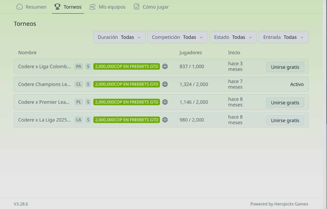 Futbol Fantacy en codere