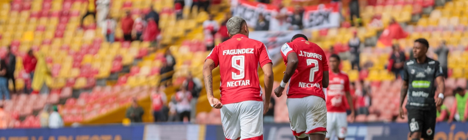 Fagundez y Torres en el Santa Fe vs Tolima de Copa Sudamericana