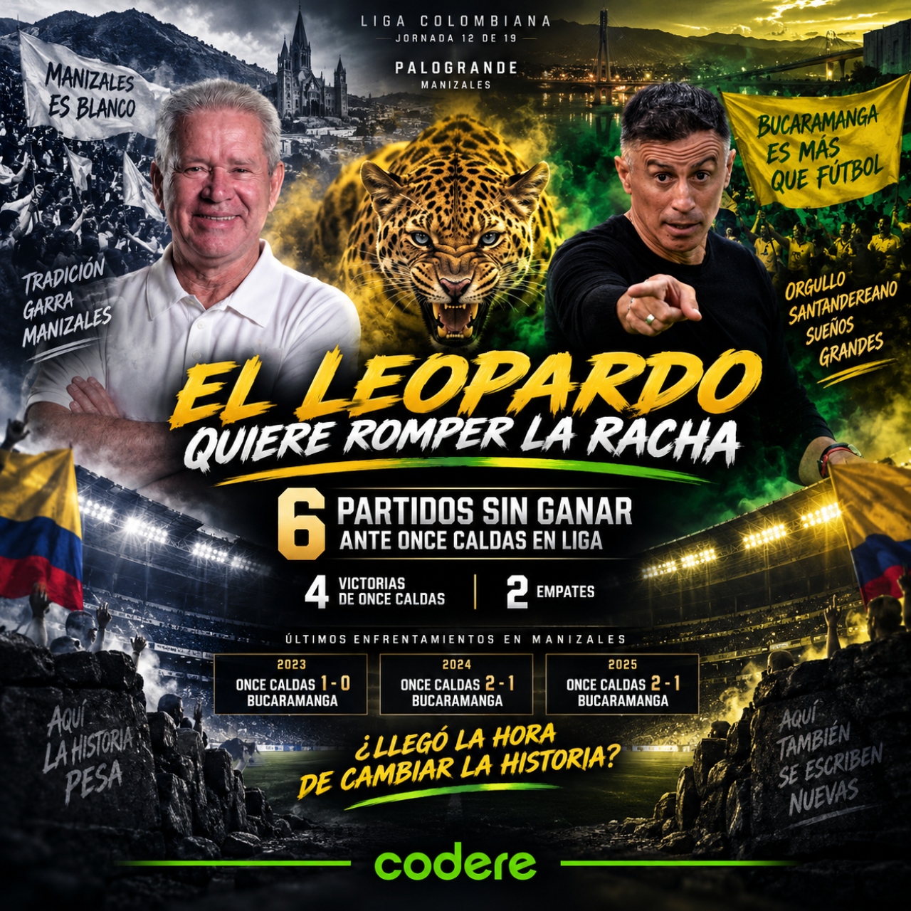 historial de encuentros del Once Caldas vs Bucaramanga 2026