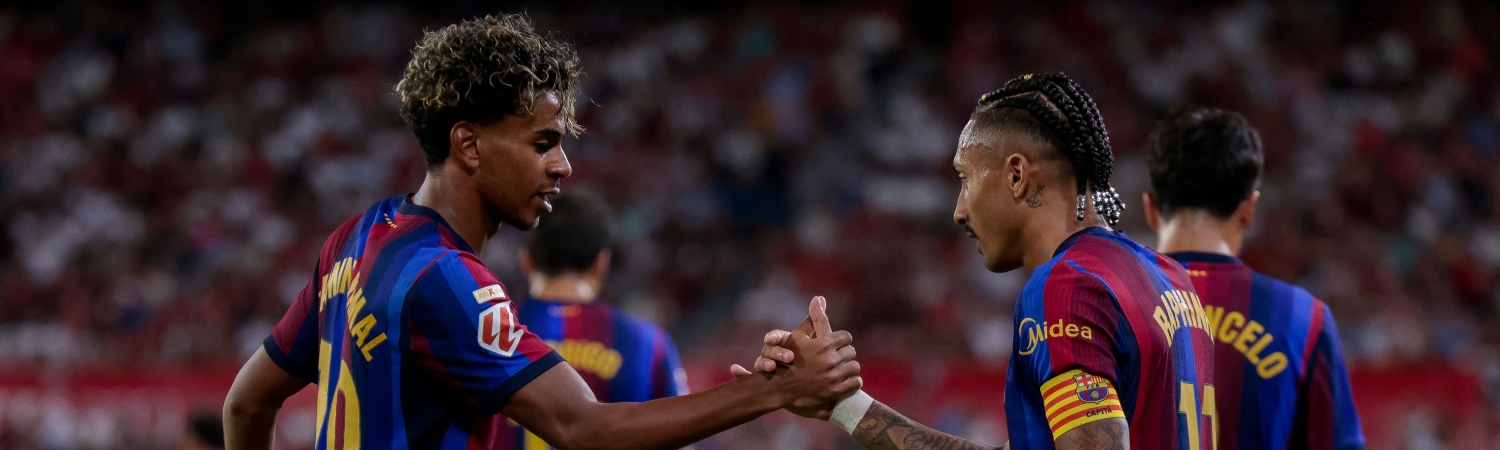 Raphinha y Yamal en el Barcelona vs Getafe de octava jornada de LaLiga 2026