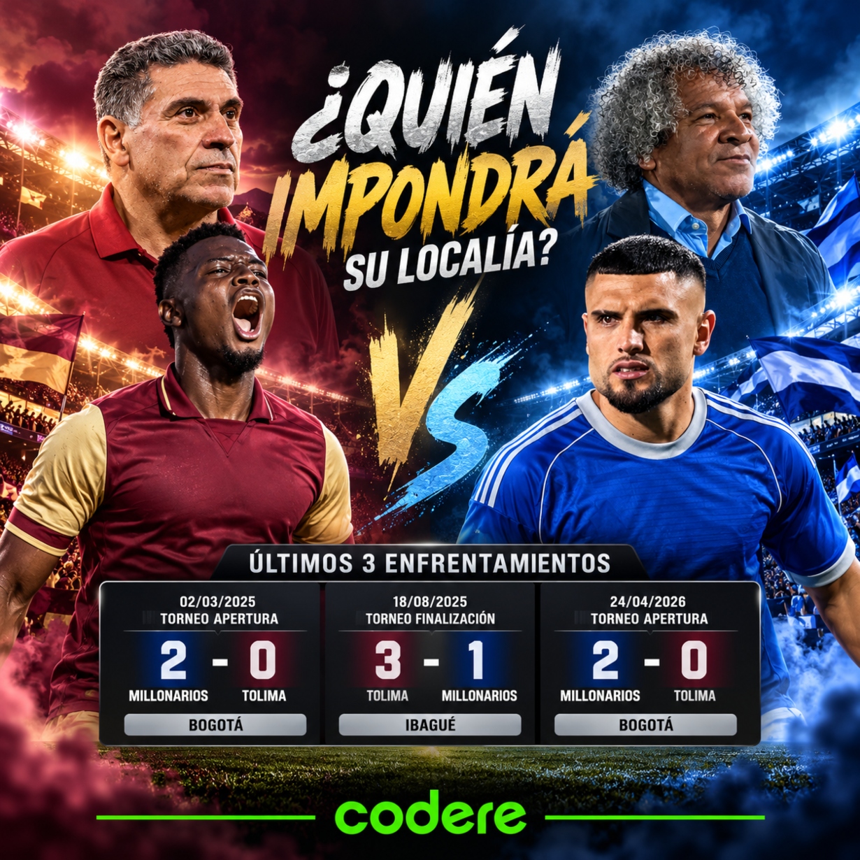 Tolima vs Millonarios Dimayor 2026