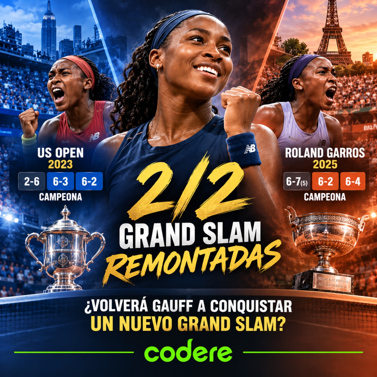 los grand slam de Coco Gauf