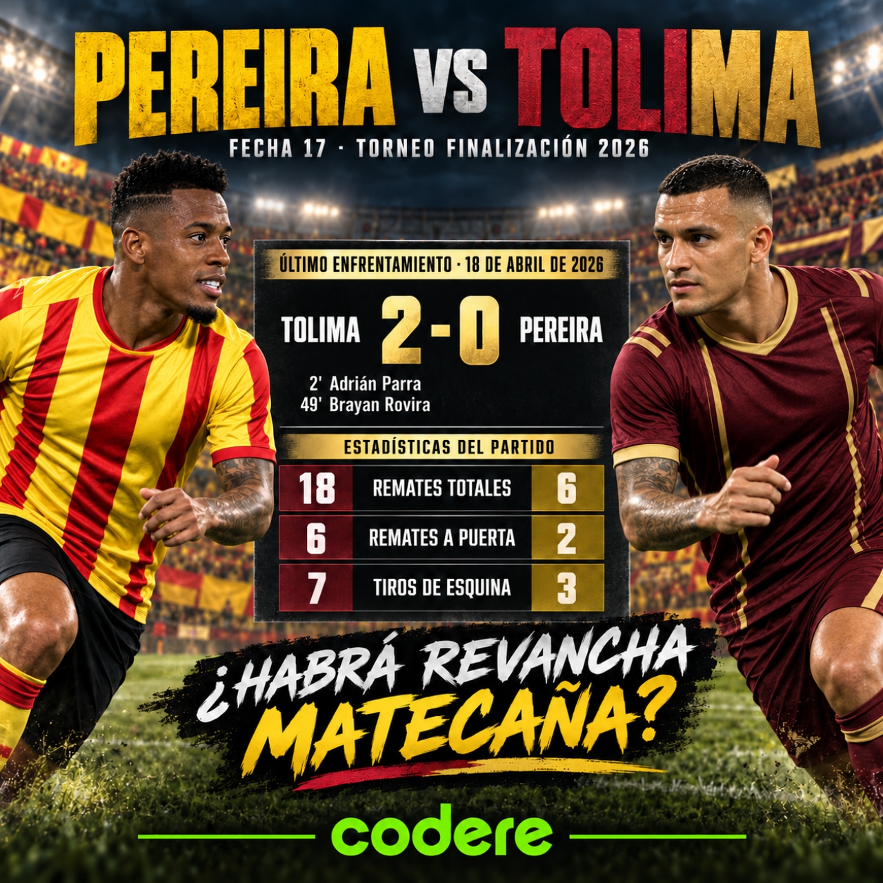 partidos ganados entre Pereira vs Tolima
