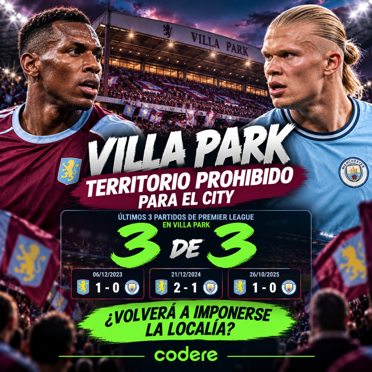 últimos tres partidos de Aston Villa vs Man City