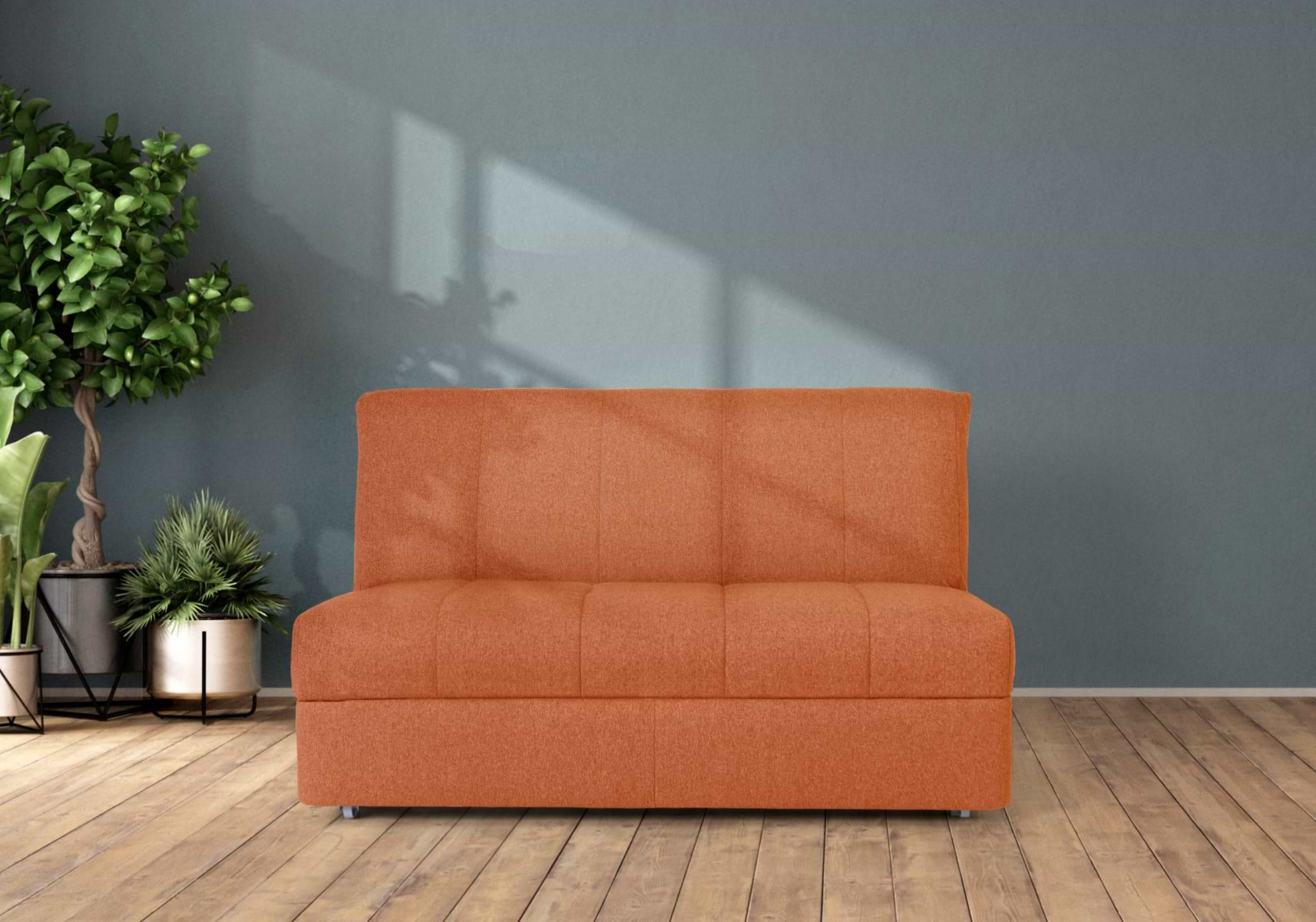 orange sofa bed