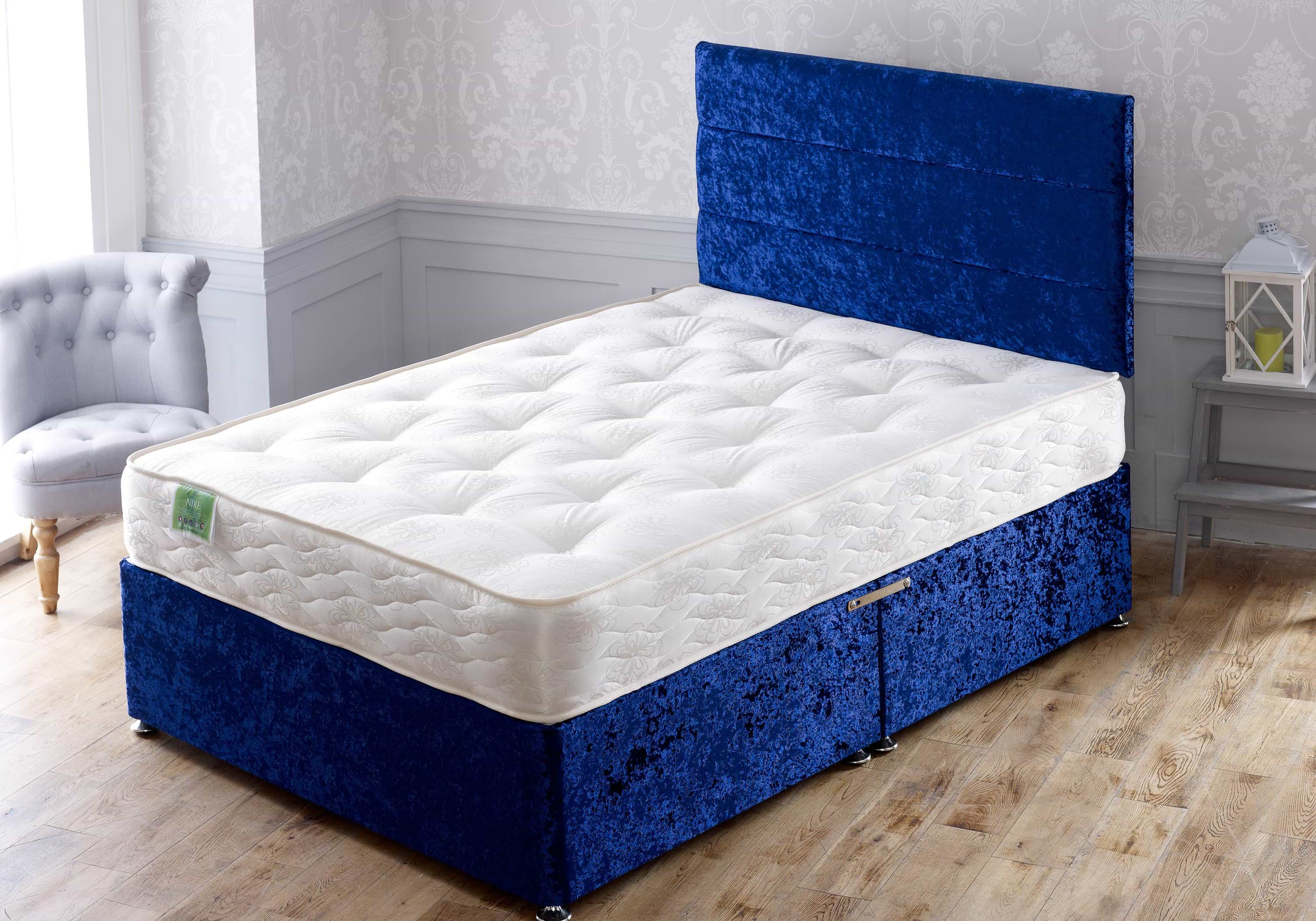 blue divan bed