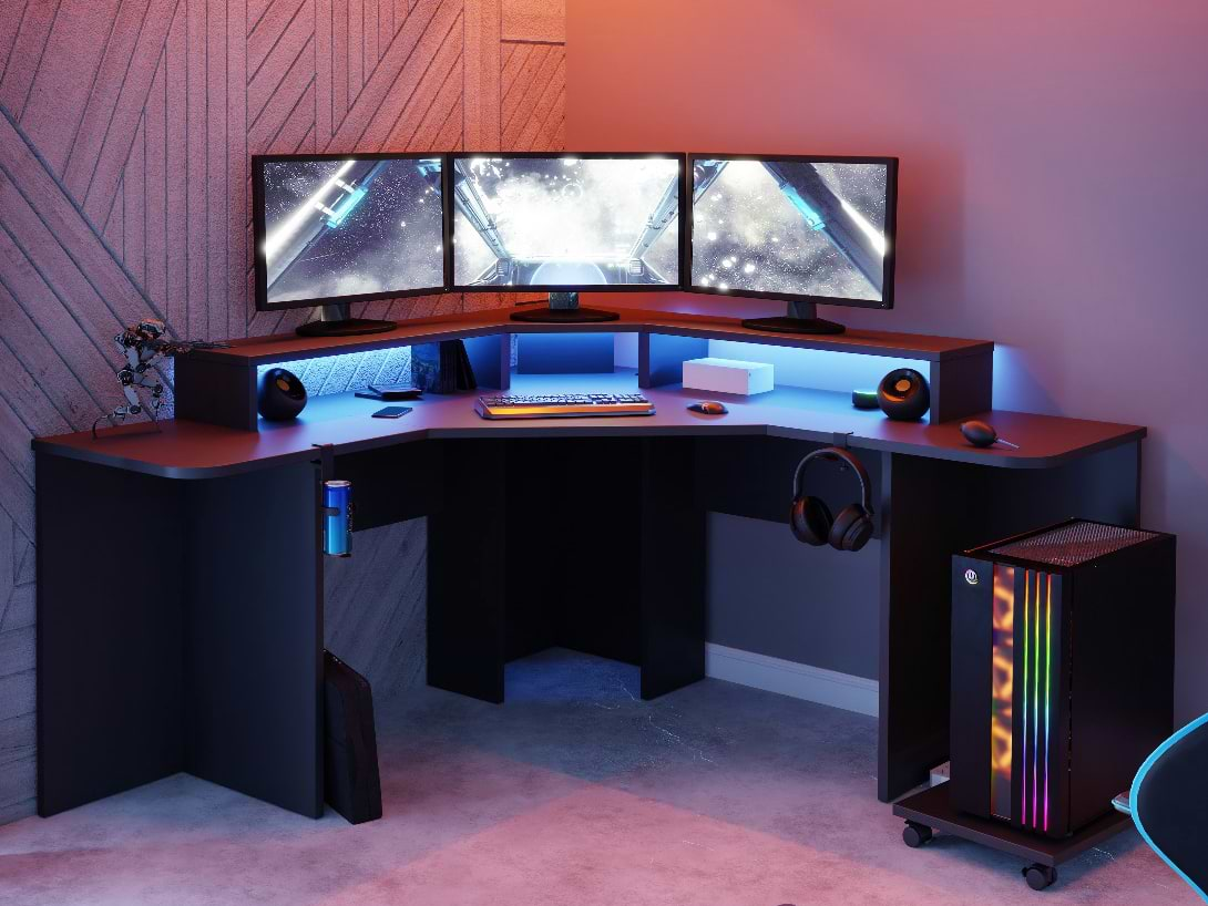 corner gaming desk