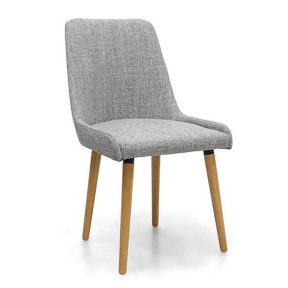 Flair Capri Flax Effect Grey Weave Dining Chair (Pair)