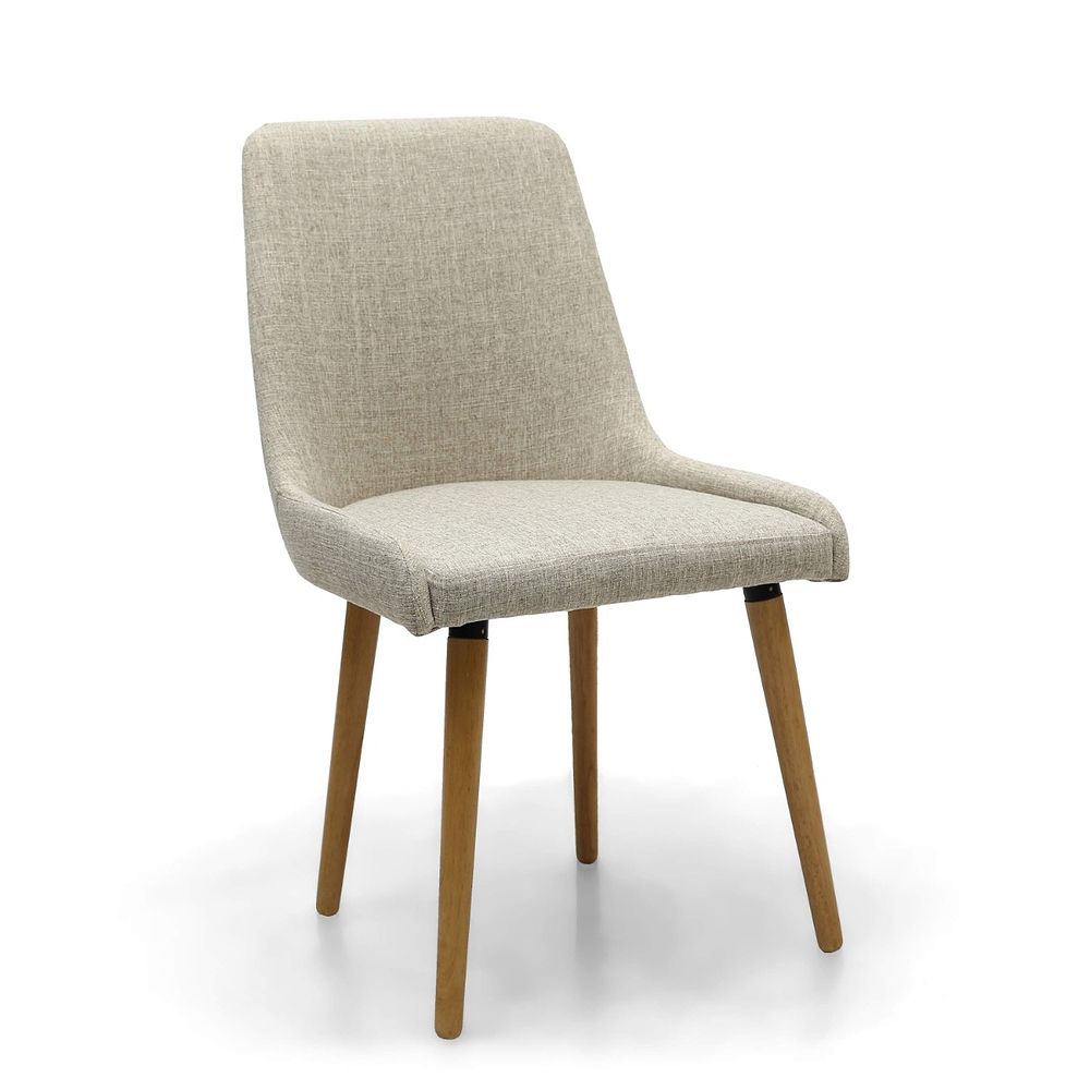 Flair Capri Flax Effect Natural Dining Chair (Pair)