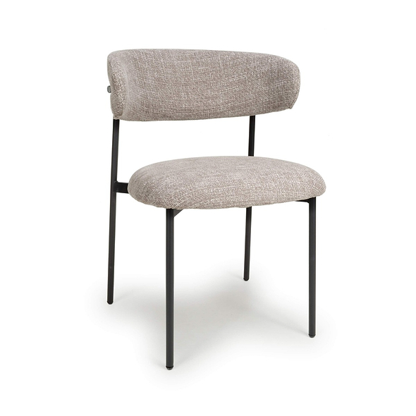 Flair Marisa Tweed Oatmeal Dining Chair (Pair)