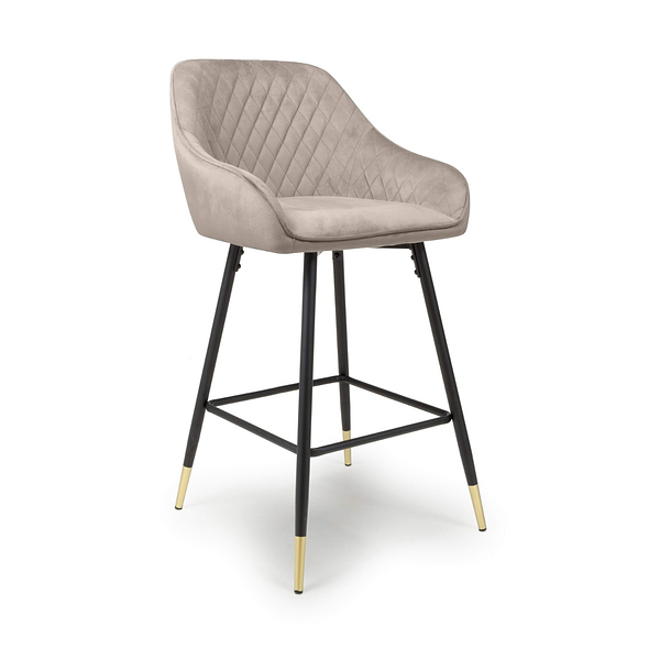 Flair Savanna Brushed Velvet Bar Stool (Pair)