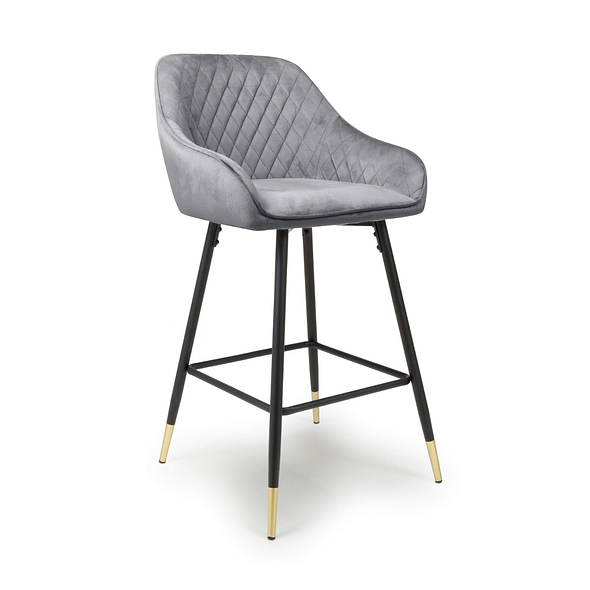 Flair Savanna Brushed Velvet Bar Stool (Pair)
