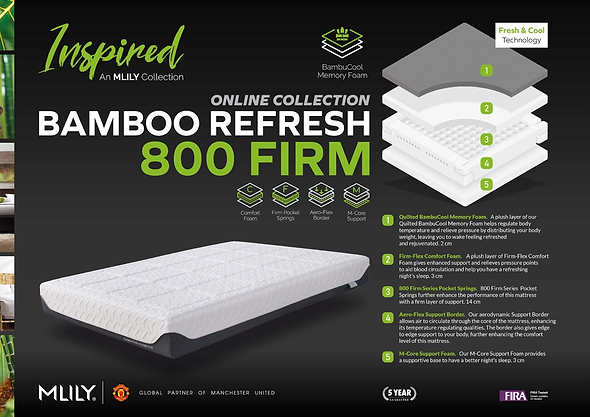 Mlily Bamboo Refresh 800 Firm Mattress